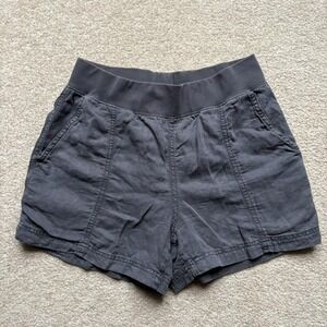 Faherty Slate Gray Elastic-Waist Women’s Shorts